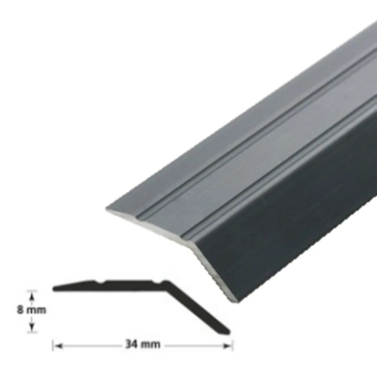 NIVÅLIST NR6.1 2M SØLV BLANK BORRET M.SKRUER