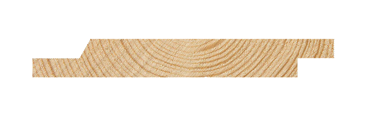 Kledning dobbelfalset 60 grader grunnet visir 19x148 mm Kledning dobbelfalset 60 grader grunnet visir 19x148 mm