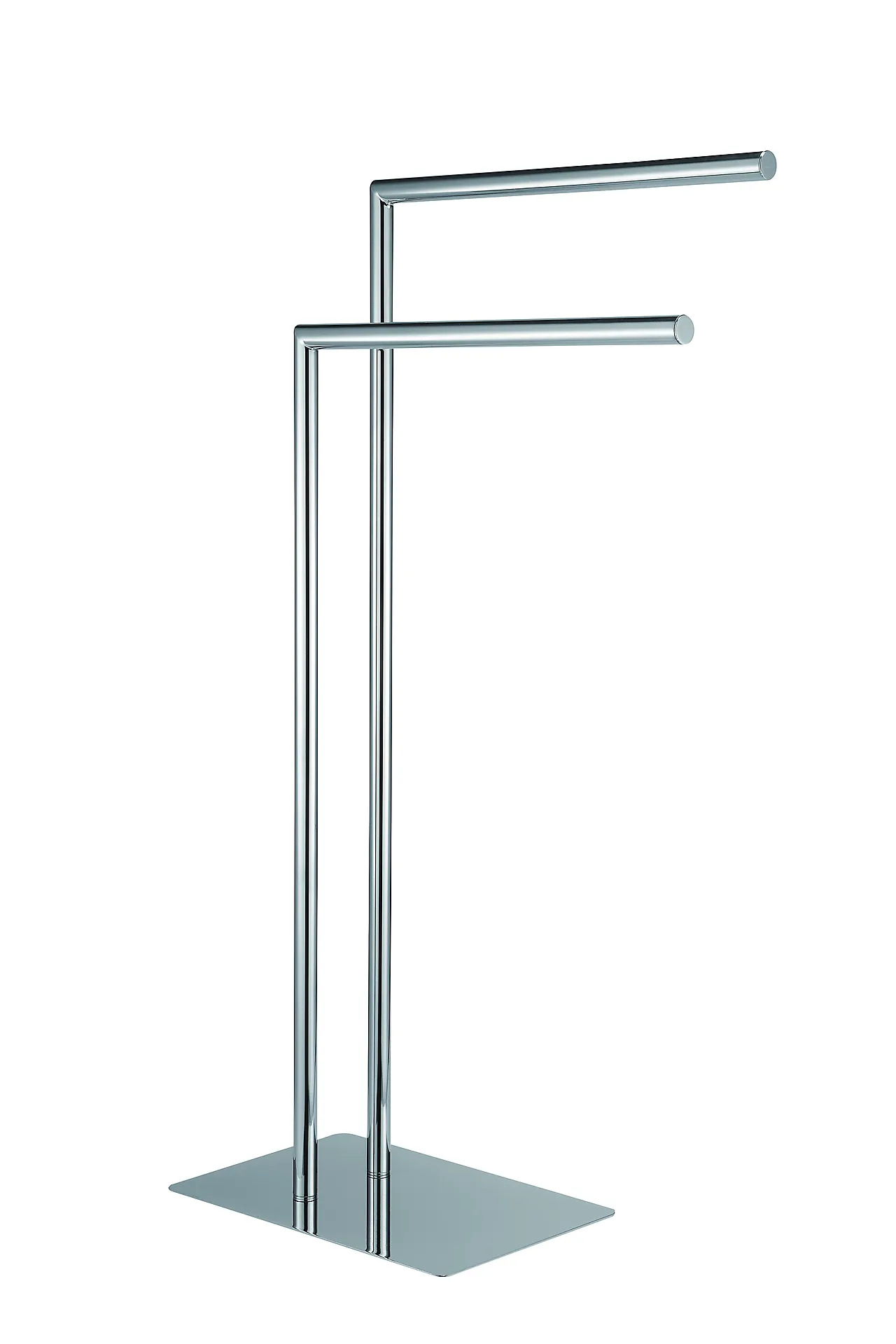 Håndklestativ 2 stenger firkantet fot krom Håndklestativ 2 stenger firkantet fot krom