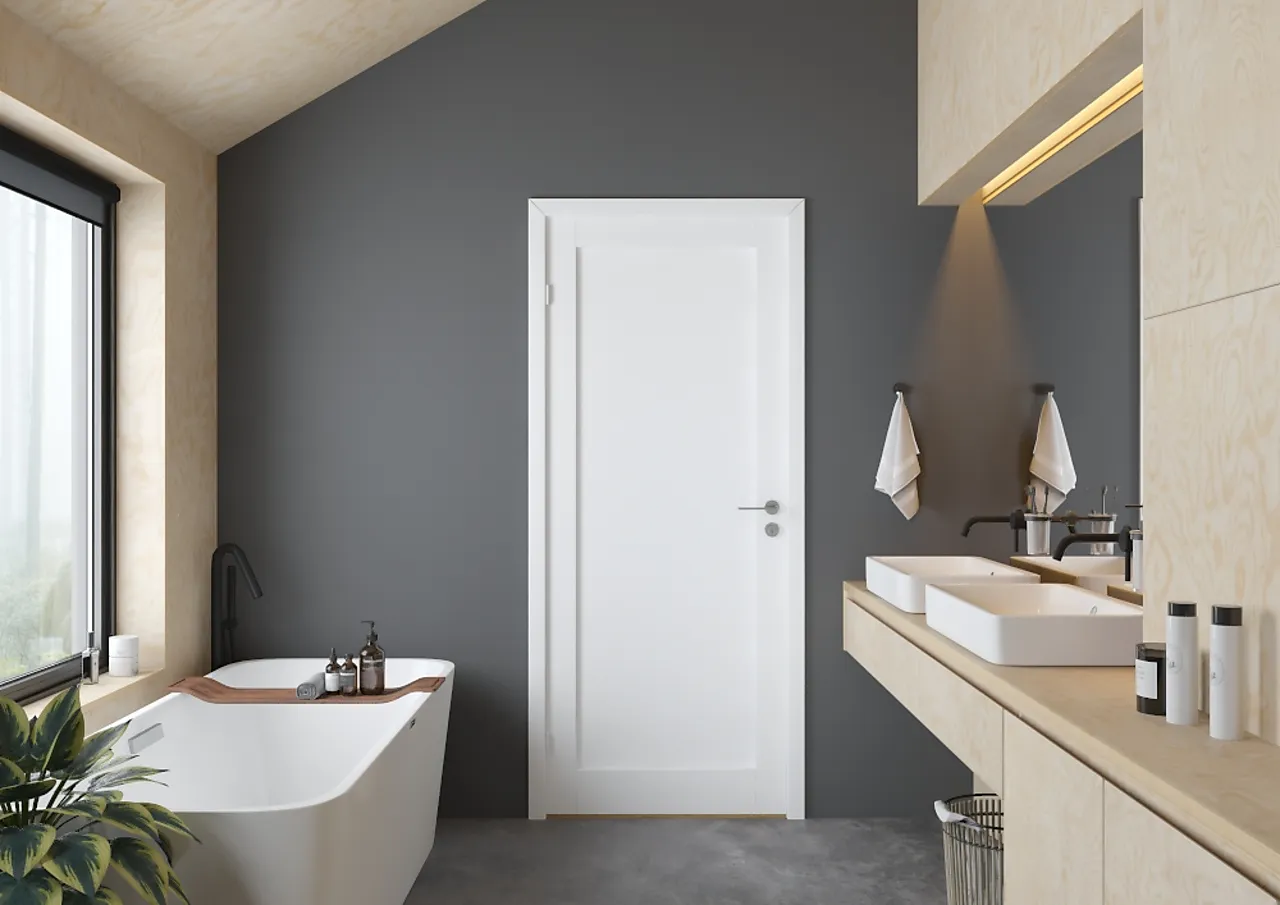 Dør 10x18 trend 1 helhvit 500 helhvit 0500-n uten karm Dør 10x18 trend 1 helhvit 500 helhvit 0500-n uten karm