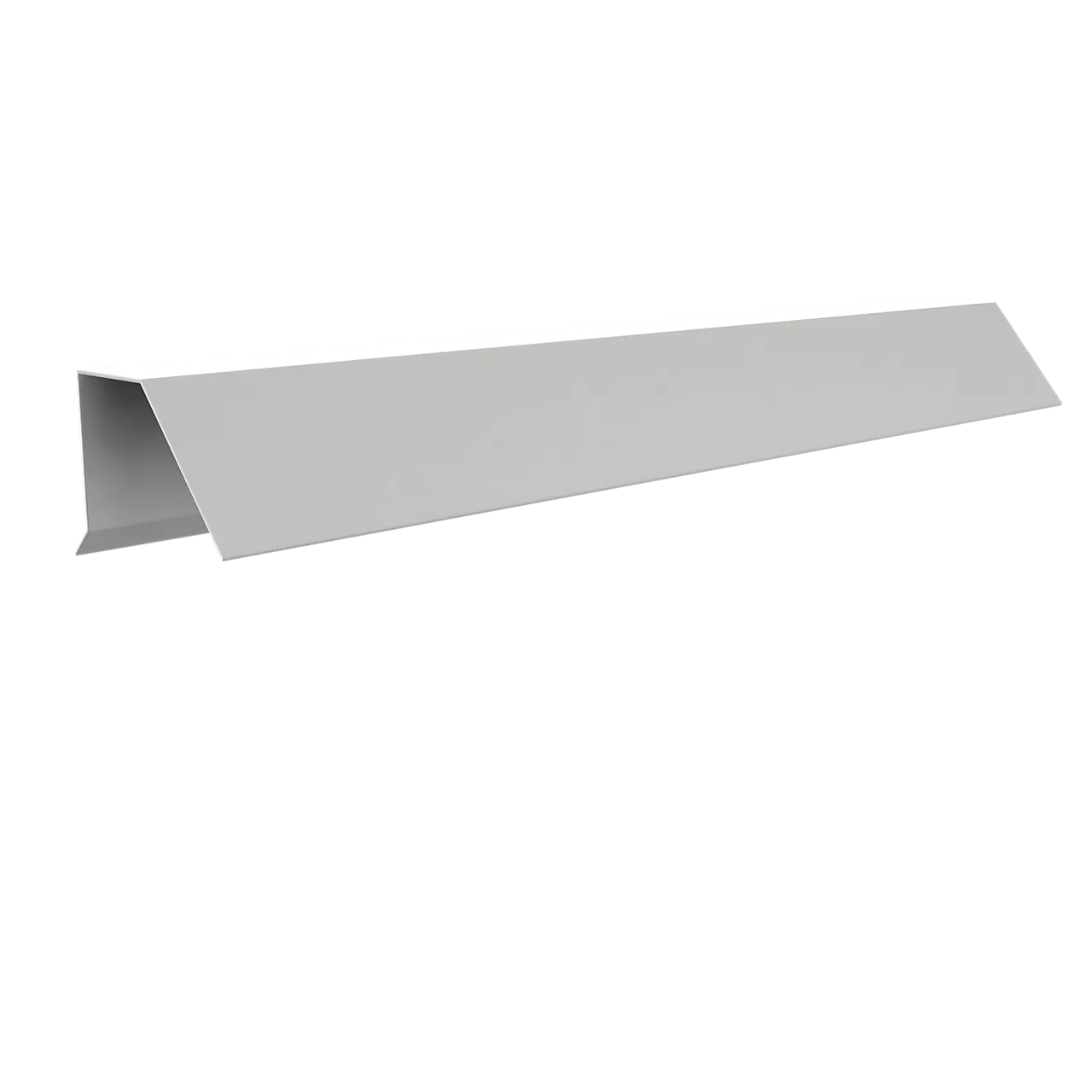 Vindskibeslag til takrenne 0,6 mm 2500 mm hvit Vindskibeslag til takrenne 0,6 mm 2500 mm hvit