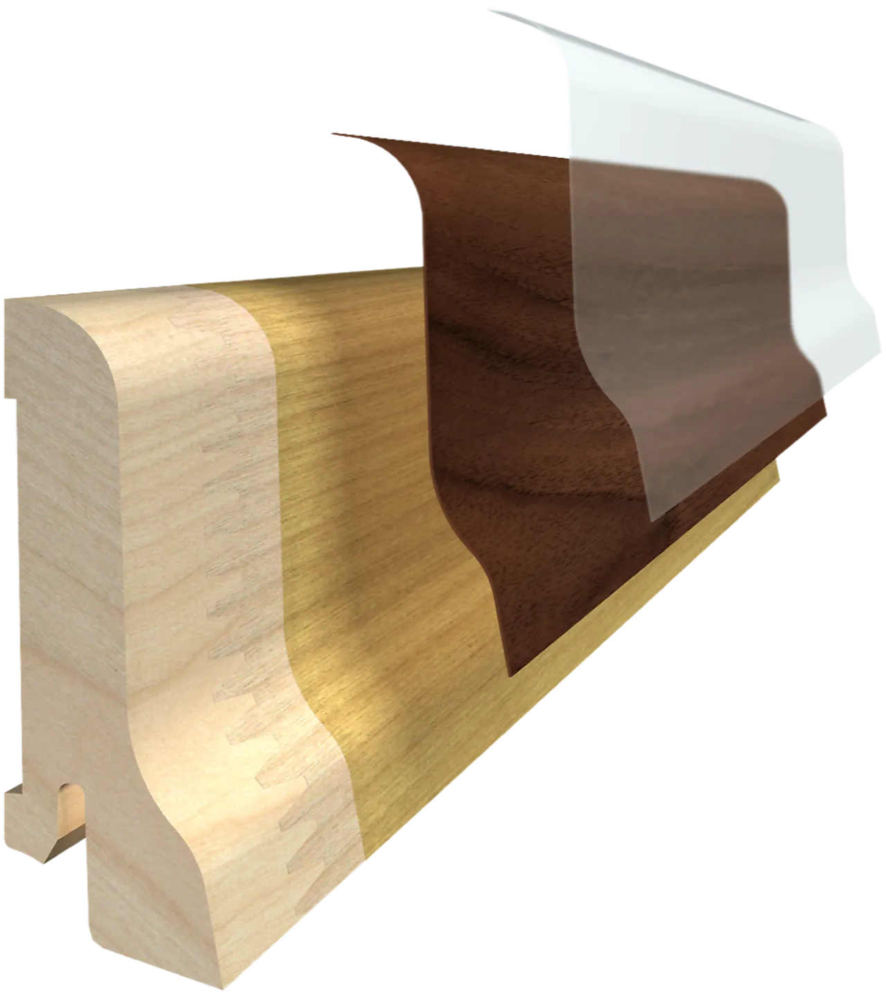 Bjelin Nivålist Eik Powder White 12x44 mm