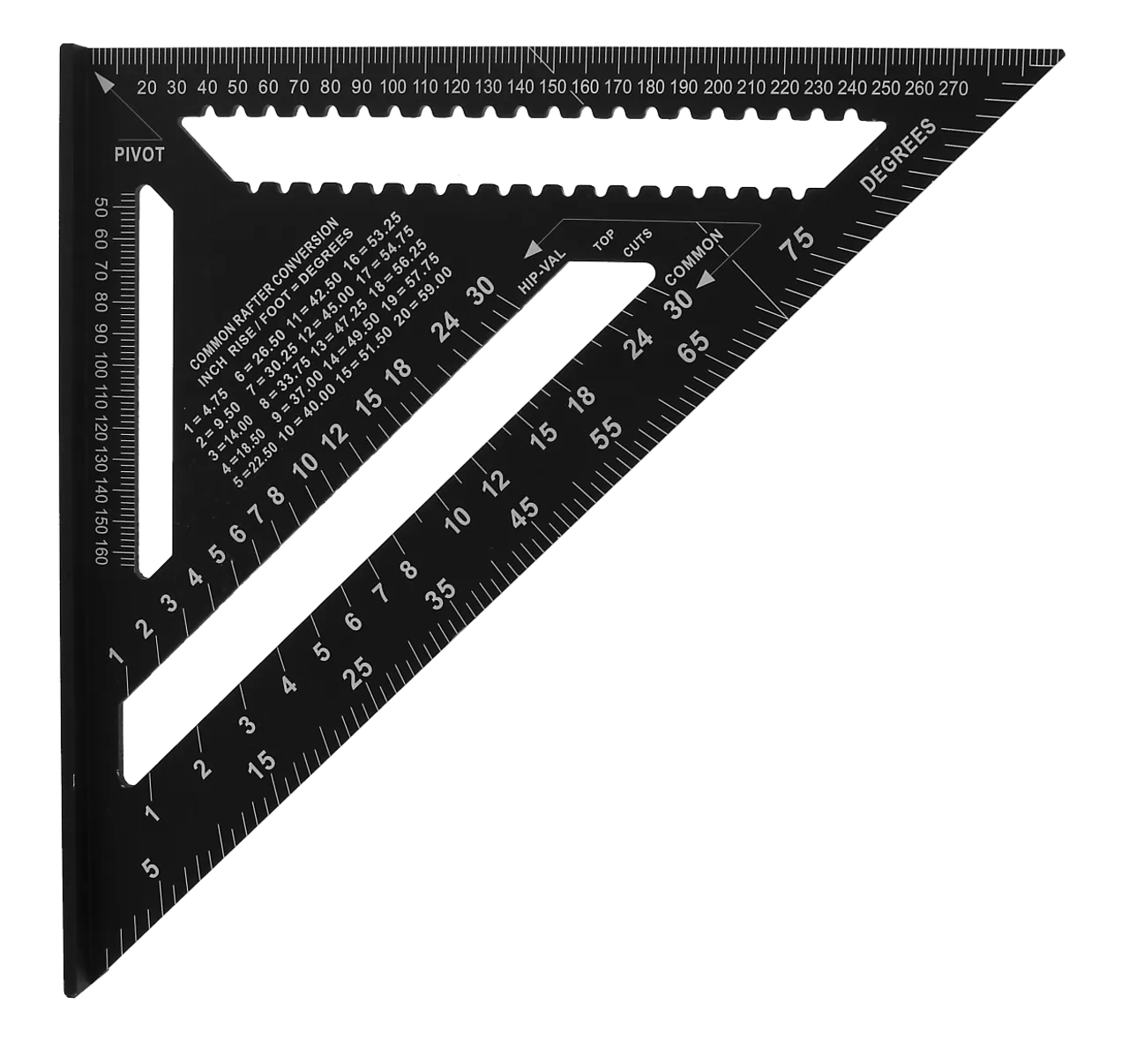Tømmervinkel aluminium 300 mm