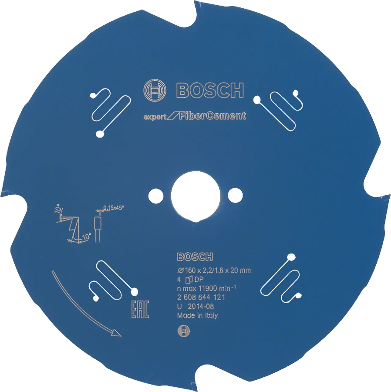 Sirkelsagblad expert fiber cement 160x20x2,2 mm 4 tenner