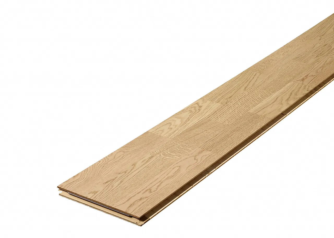 Parkett 3 stav eik hvit matt lakk null - null - 3 - Miniatyr