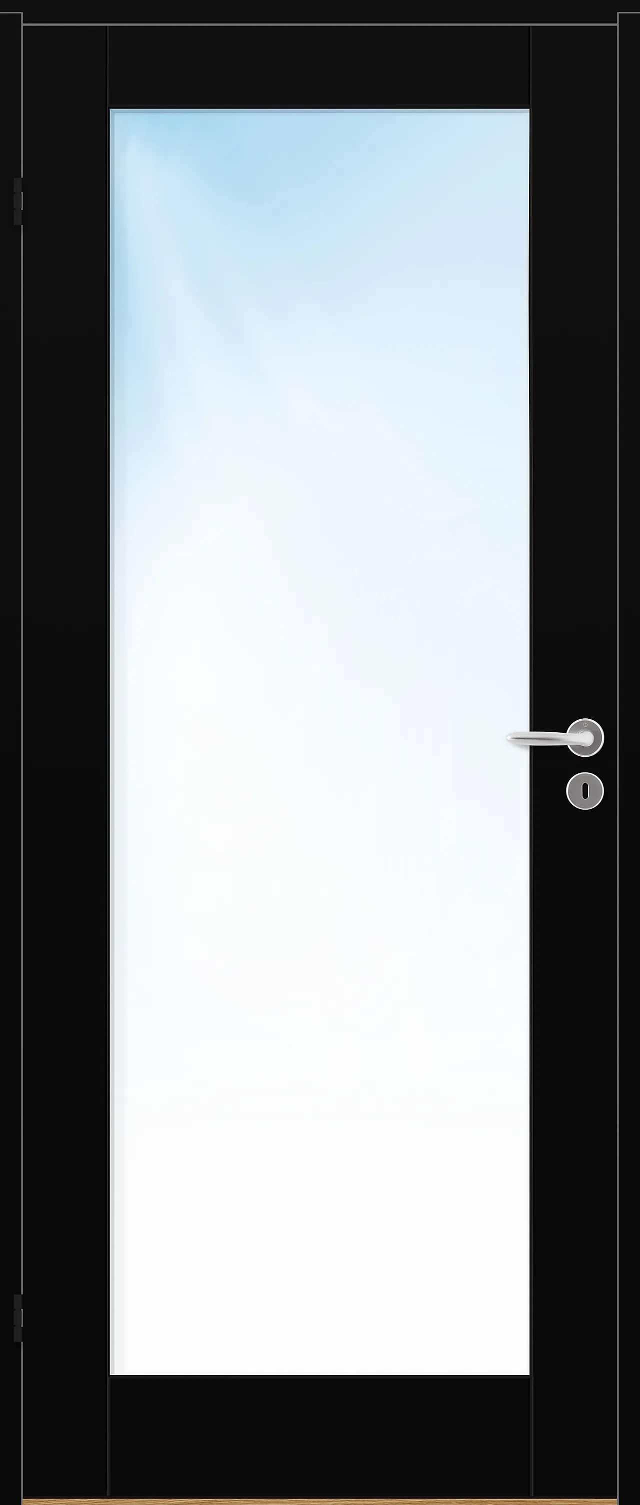 Innerdør Stil 1 spesial med glass svart 90x210 cm