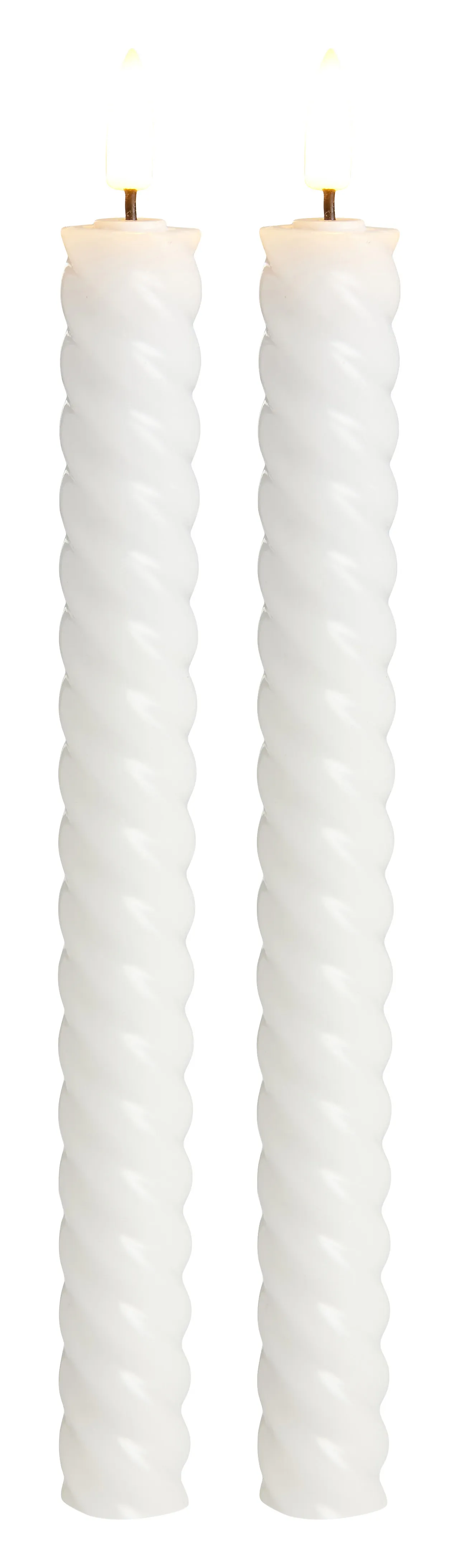 Kronelys med 3D-LED flamme 2 stk 25 cm null - null - 2 - Miniatyr