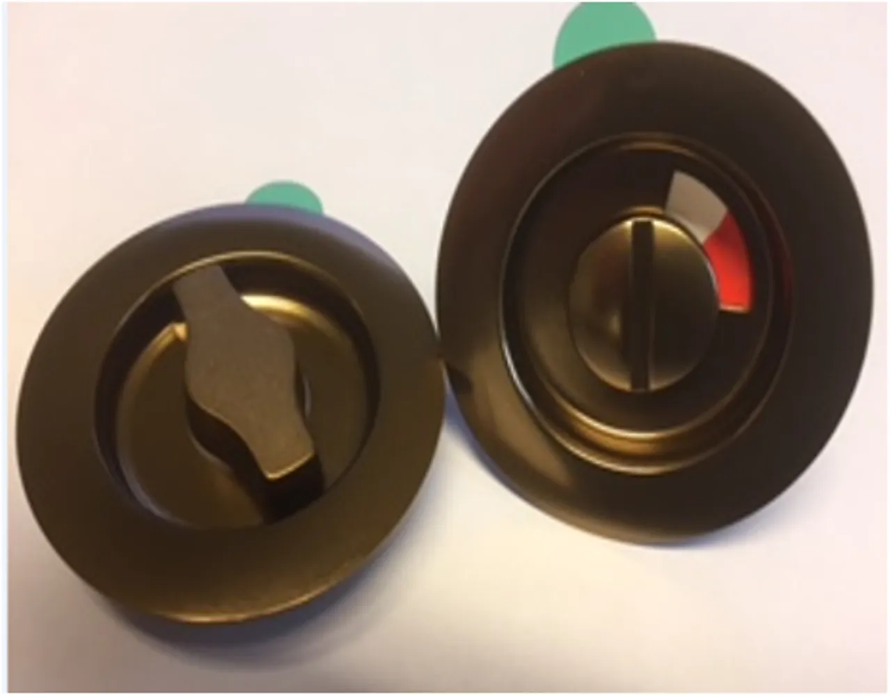 Vriknapp wc/skyvedør silver vri låsing sølv