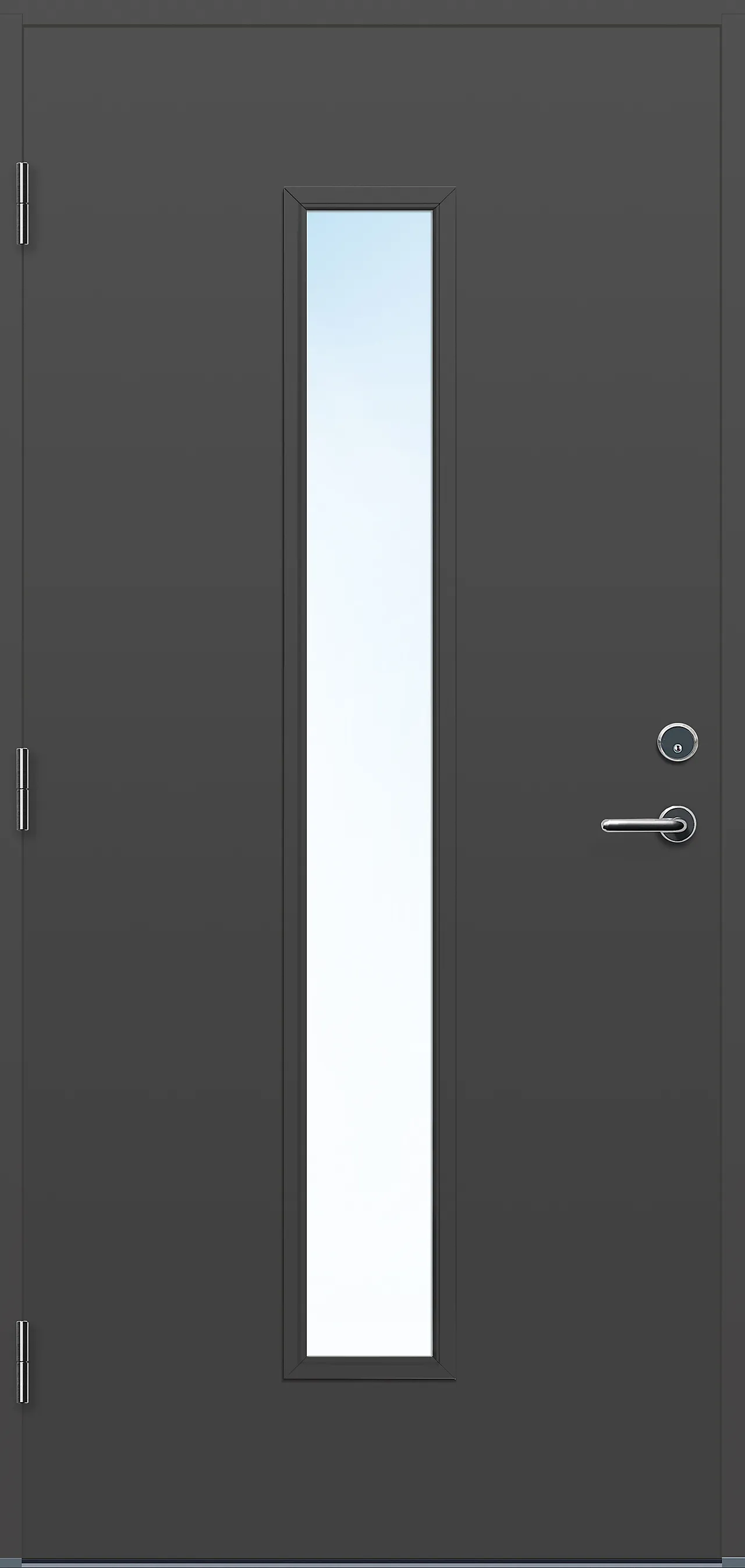 Dør yd volda 9x20v mørk grå ncs s 7500-n