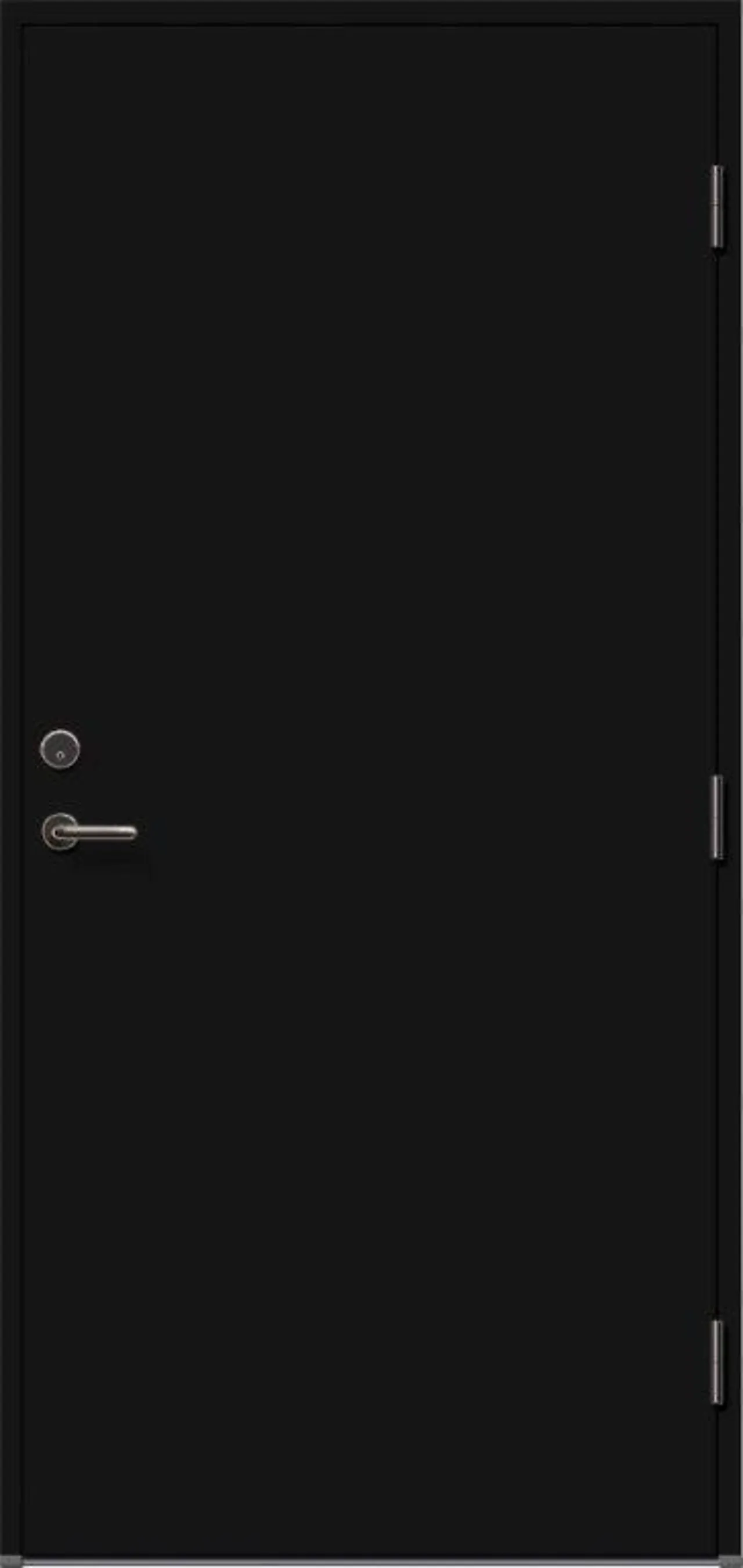 Dør yd trend øko tett 90x210v sort økonomi ncs s9000-n tett slett