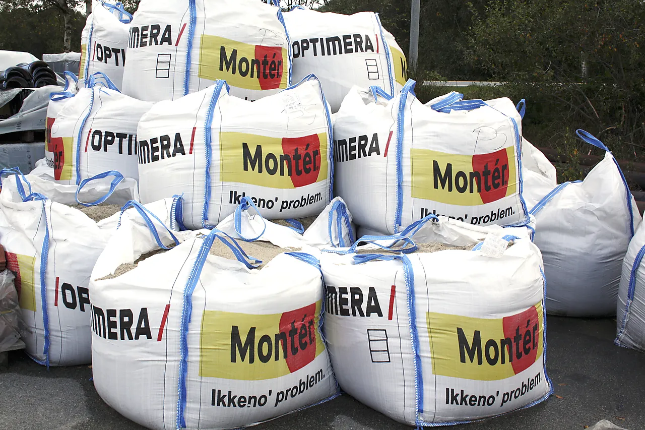 Sekk Big Bag 90x90x90 cm swl 10 1000 kg hvit toppskjørt 4 løft