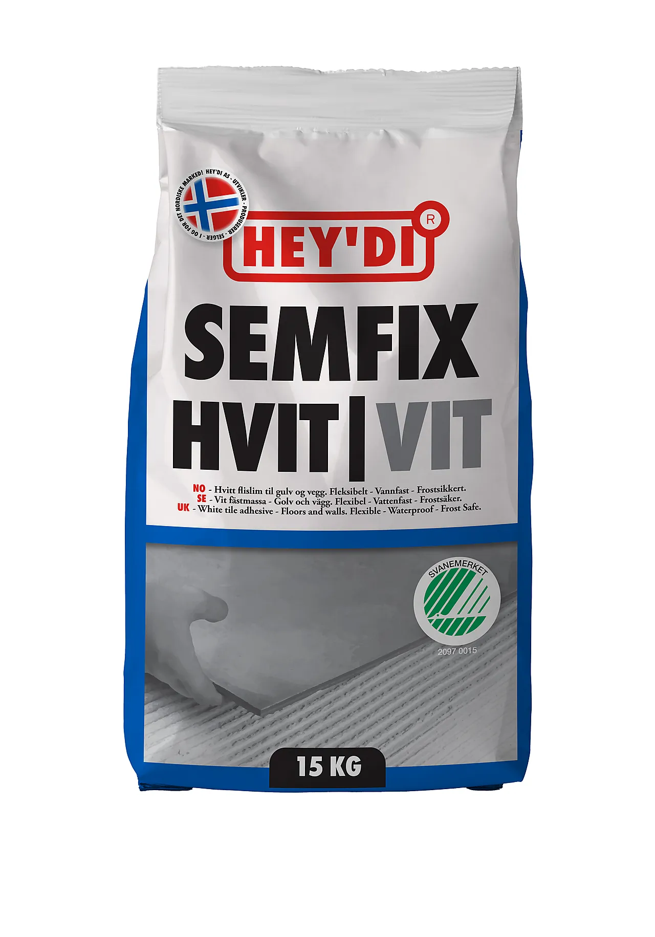 FLISLIM SEMFIX 15KG HVIT