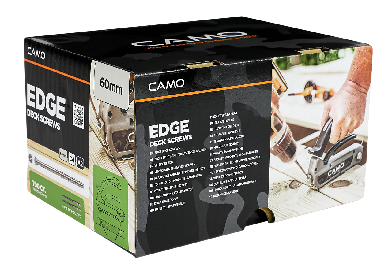 CAMO Skjulte terrasseskruer 4,2x60 mm rustfri A2 700 stk null - 4,2x60 - 2 - Miniatyr