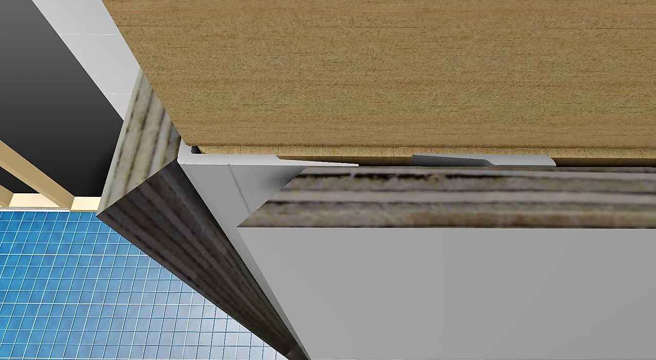 Hjørneprofil utvendig skjult aluminium 2,35 m Hydroloc null - null - 2 - Miniatyr