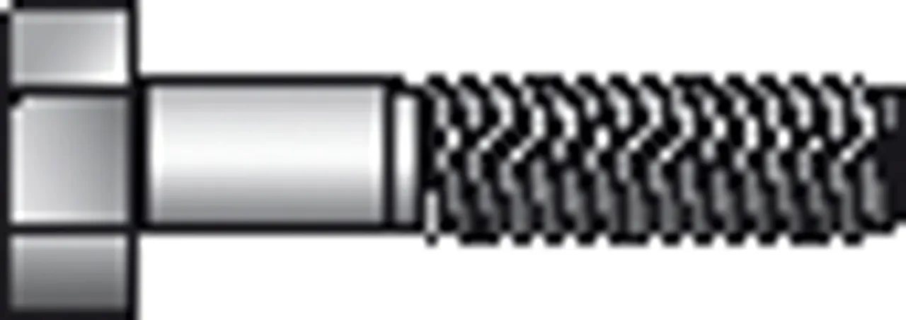 Sekskantskrue delg fzv m12x70a25 delgjenget