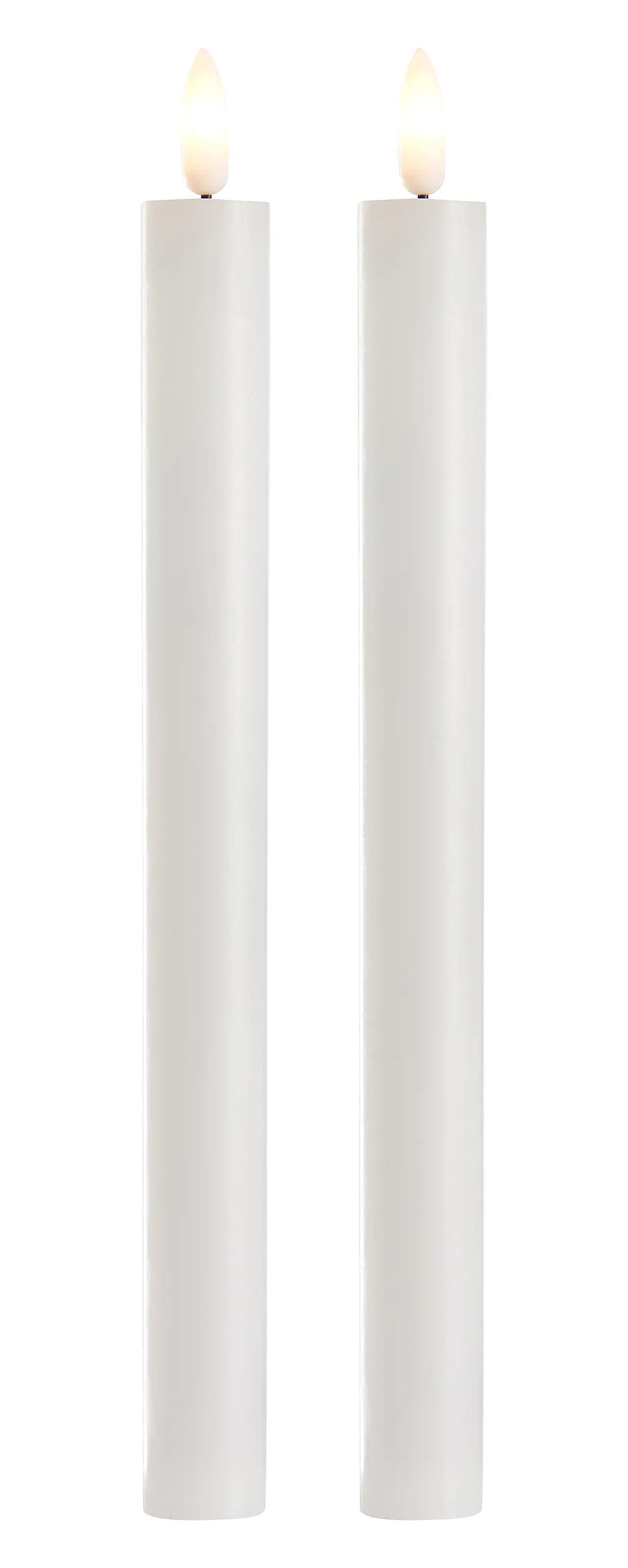 Kronelys med 3D-LED flamme 2 stk 24 cm null - null - 2 - Miniatyr