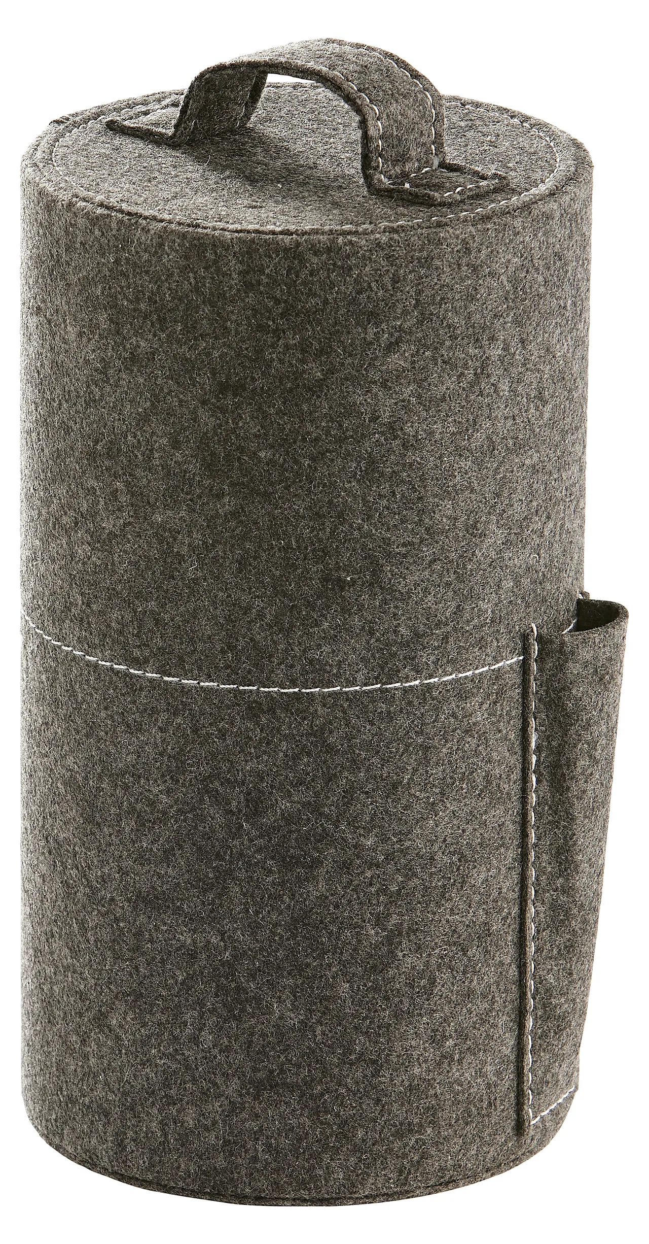 Beholder opptenningsposer grå filt