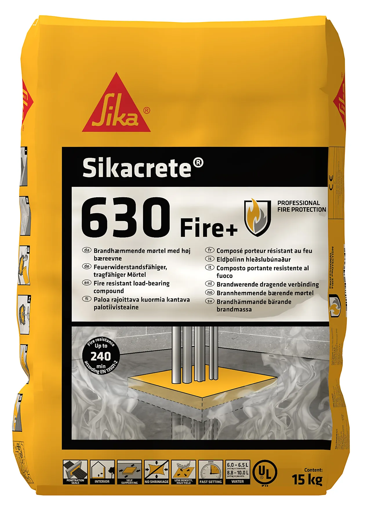 Gipsmørtel 630 brannhemmende 15 kg Gipsmørtel 630 brannhemmende 15 kg