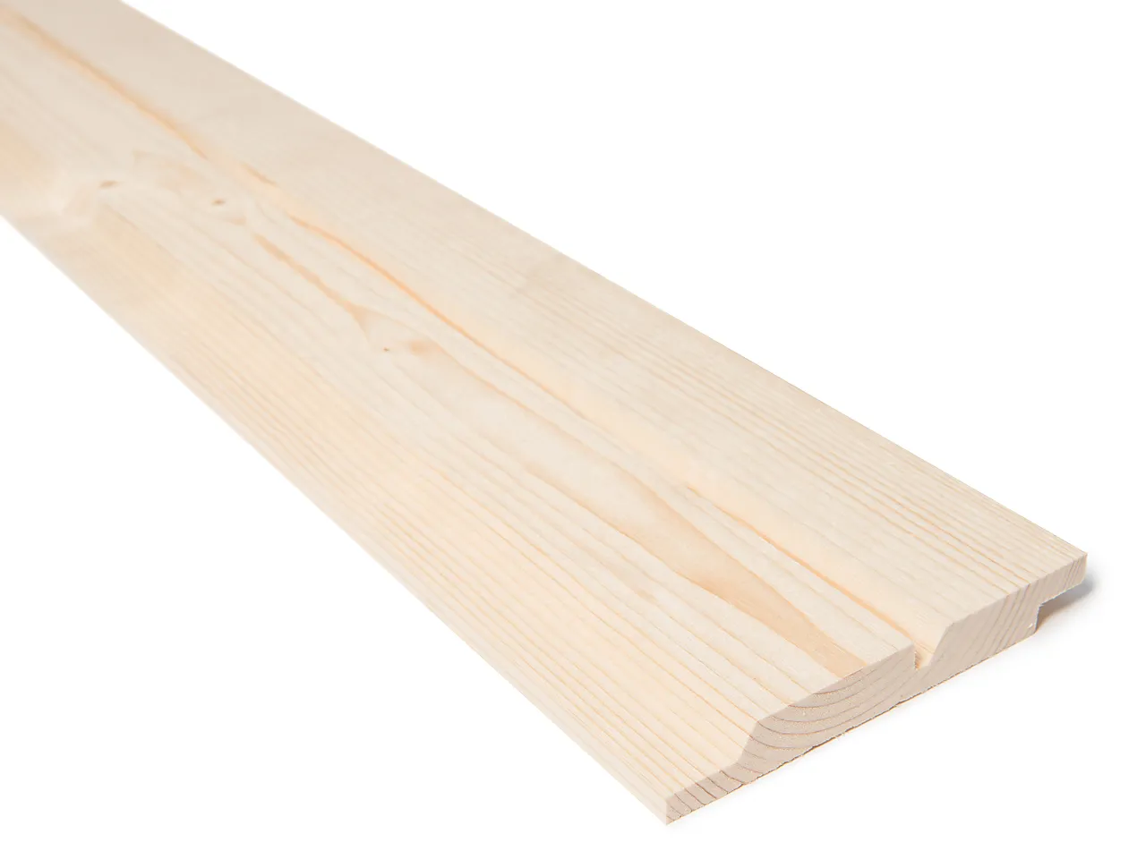 Dobbelfalset utvendig kledning profilert m/spor 60° 19x148 mm gran null - null - 2 - Miniatyr