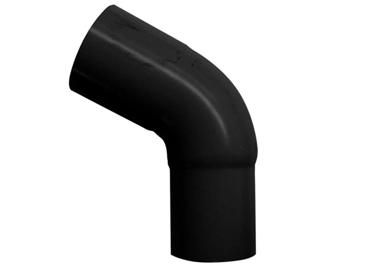 Bend 75 grader 75 mm sort plast Bend 75 grader 75 mm sort plast