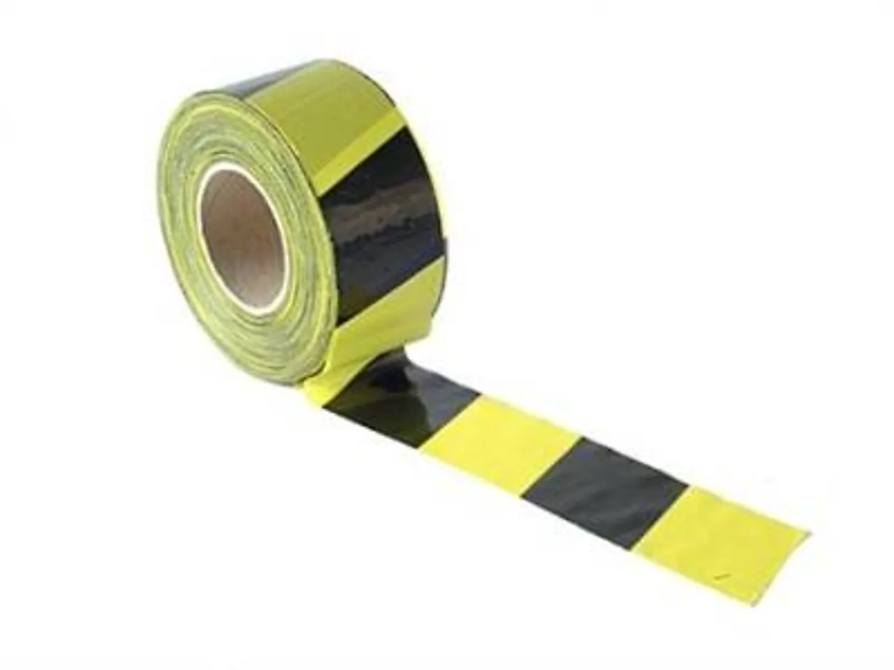 Sperrebånd Super gul/sort 75 mm x 500 m