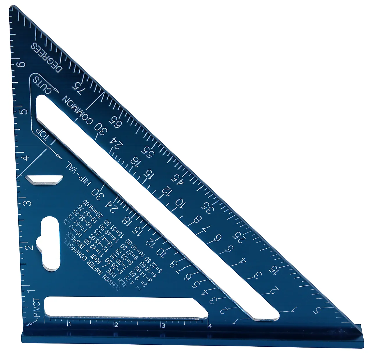 Vinkel 180 mm aluminium blå eloksert