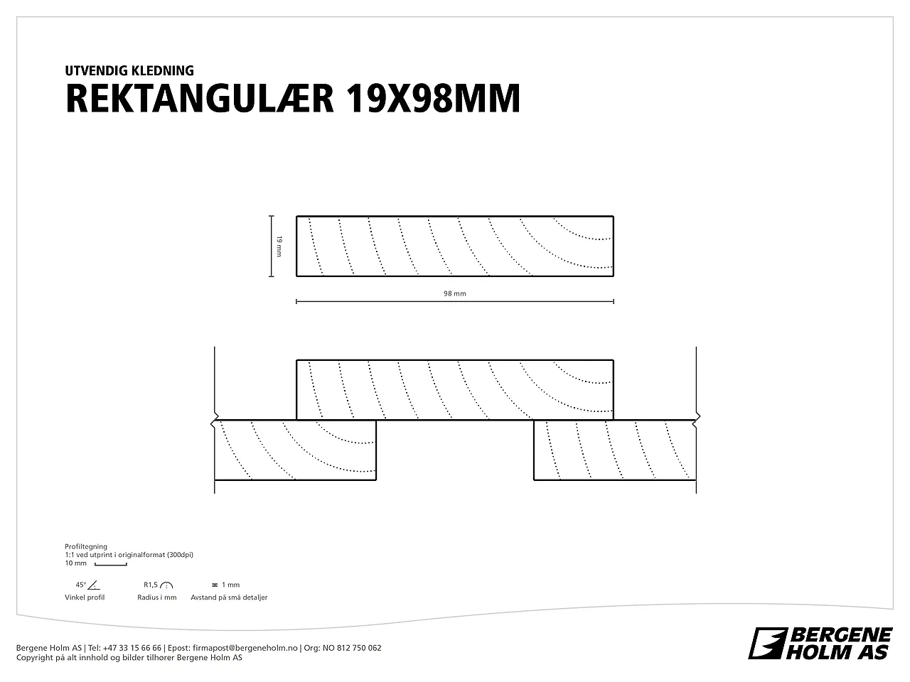 Kledning rektangulær gran 19x098 mm null - 19x098 - 2 - Miniatyr