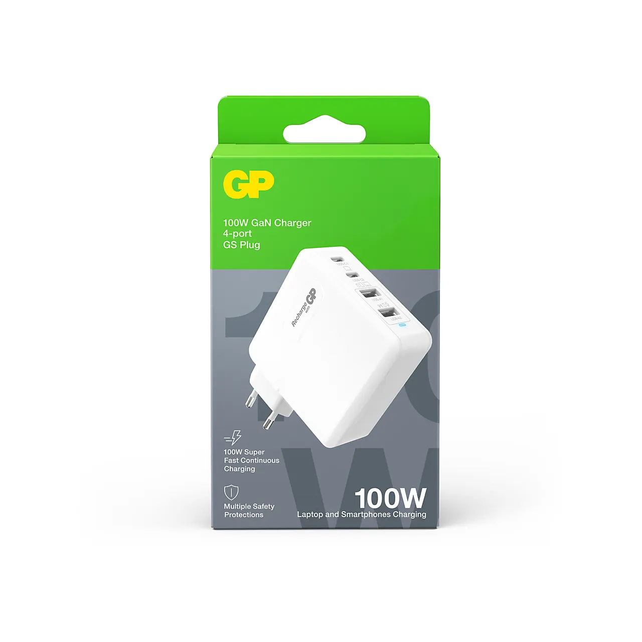 Vegglader GaN PD 100W 2x USB-C og A null - null - 3 - Miniatyr