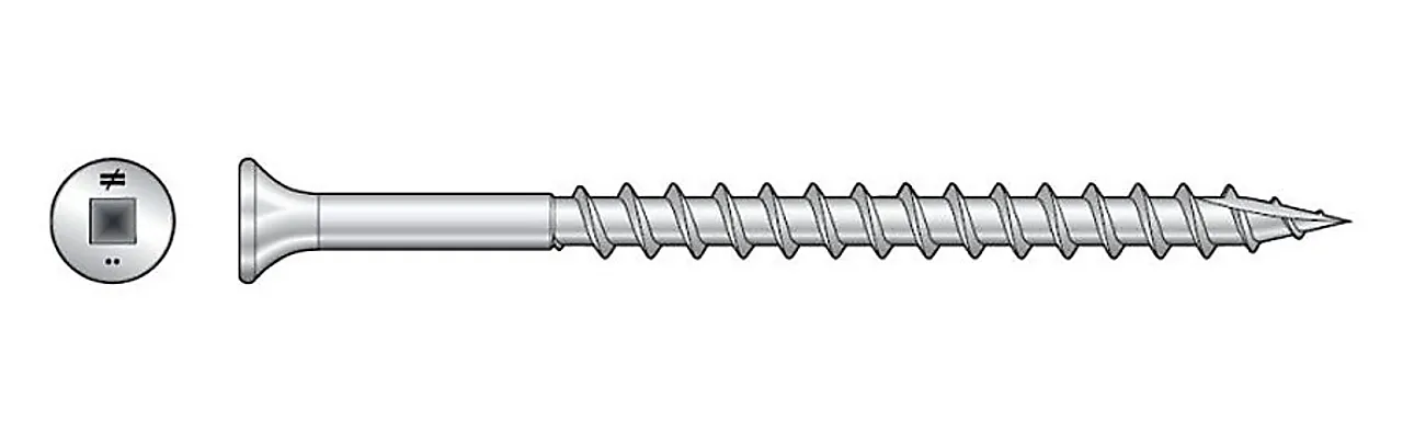 Terrasseskruer syrefaste A4 fibercut 4,9 x 76 mm 1000 stk Terrasseskruer syrefaste A4 fibercut 4,9 x 76 mm 1000 stk