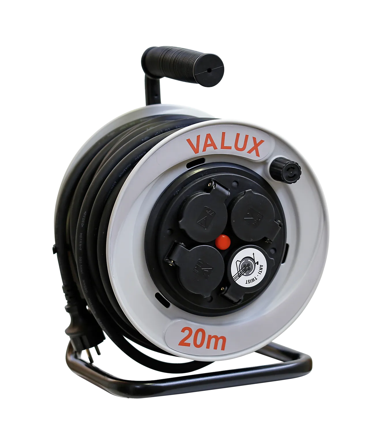 Kabeltrommel 4 uttak 20 m 3G2,5