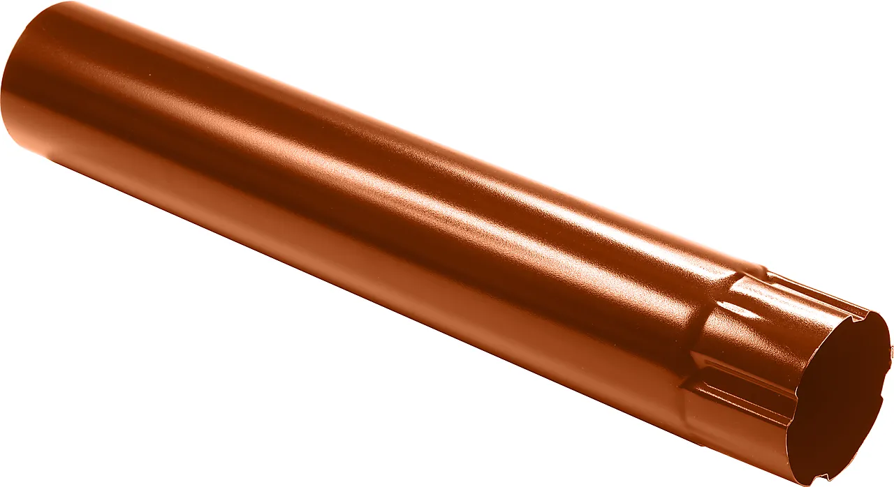 Plannja Nedløpsrør 90mm PL42 Brunrød 3,0m stål Plannja Nedløpsrør 90mm PL42 Brunrød 3,0m stål