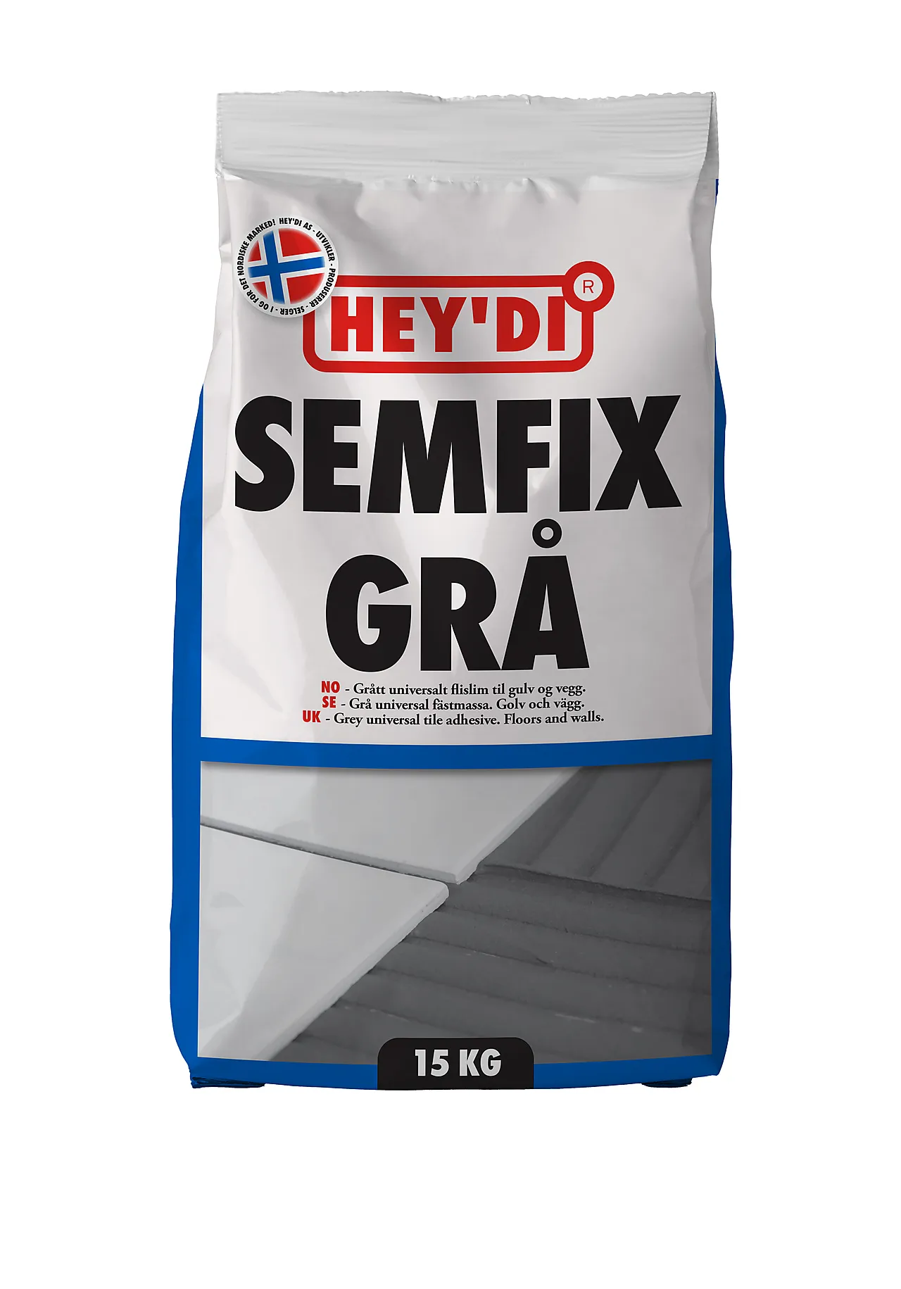 Ytterdør semfix grå 15kg flislim