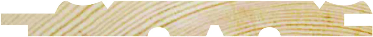 Møllerstuepanel natur 13x145 mm ubehandlet furu null - null - 2 - Miniatyr