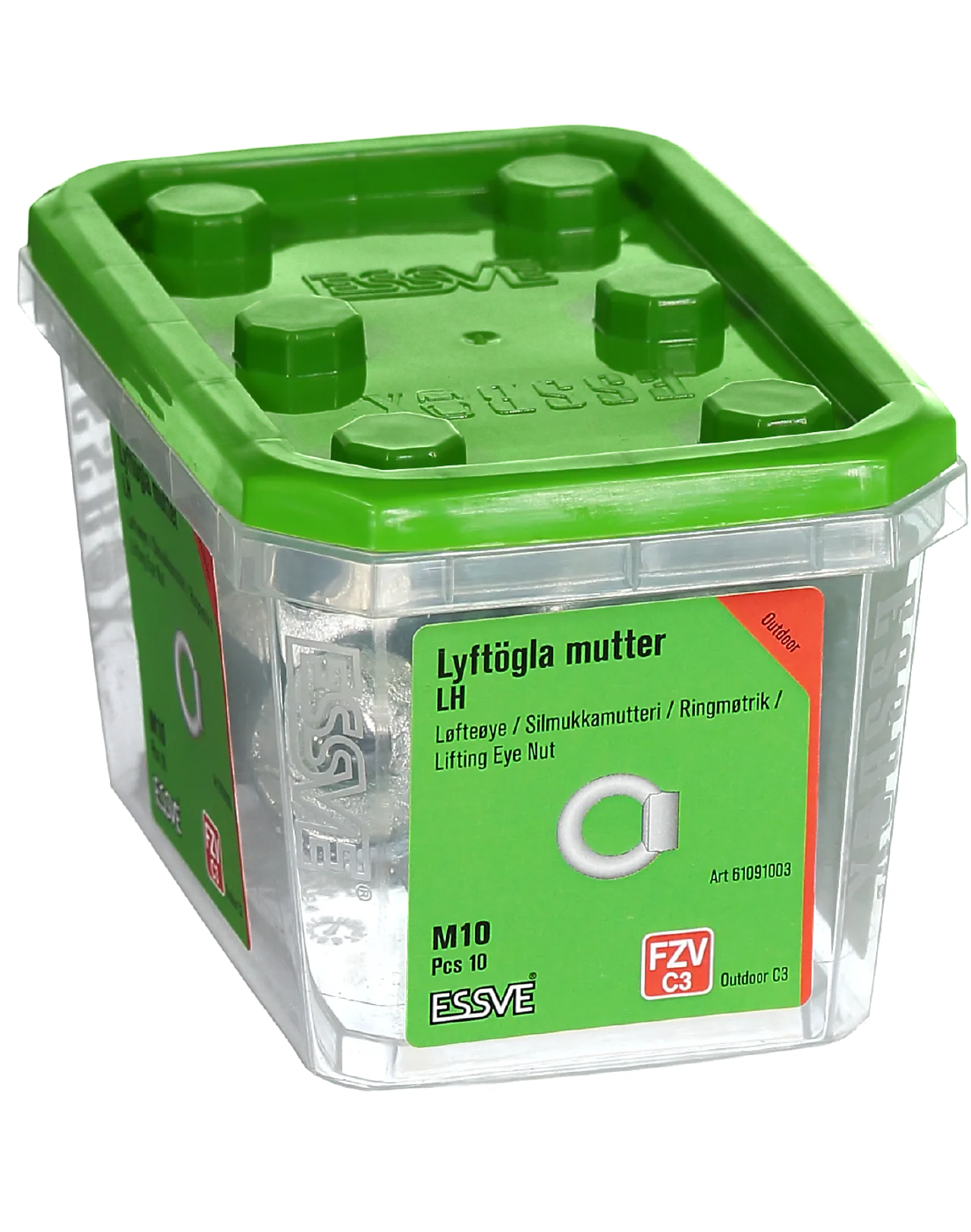 Ringmutter m10 din582 fzv a10gjenget hull null - null - 2 - Miniatyr