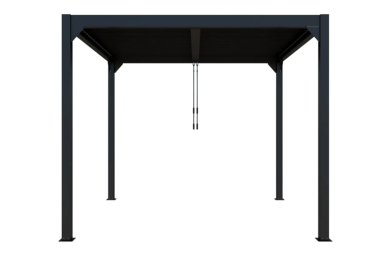 Pergola Stavern sort med tak 3x4 meter null - null - 3 - Miniatyr