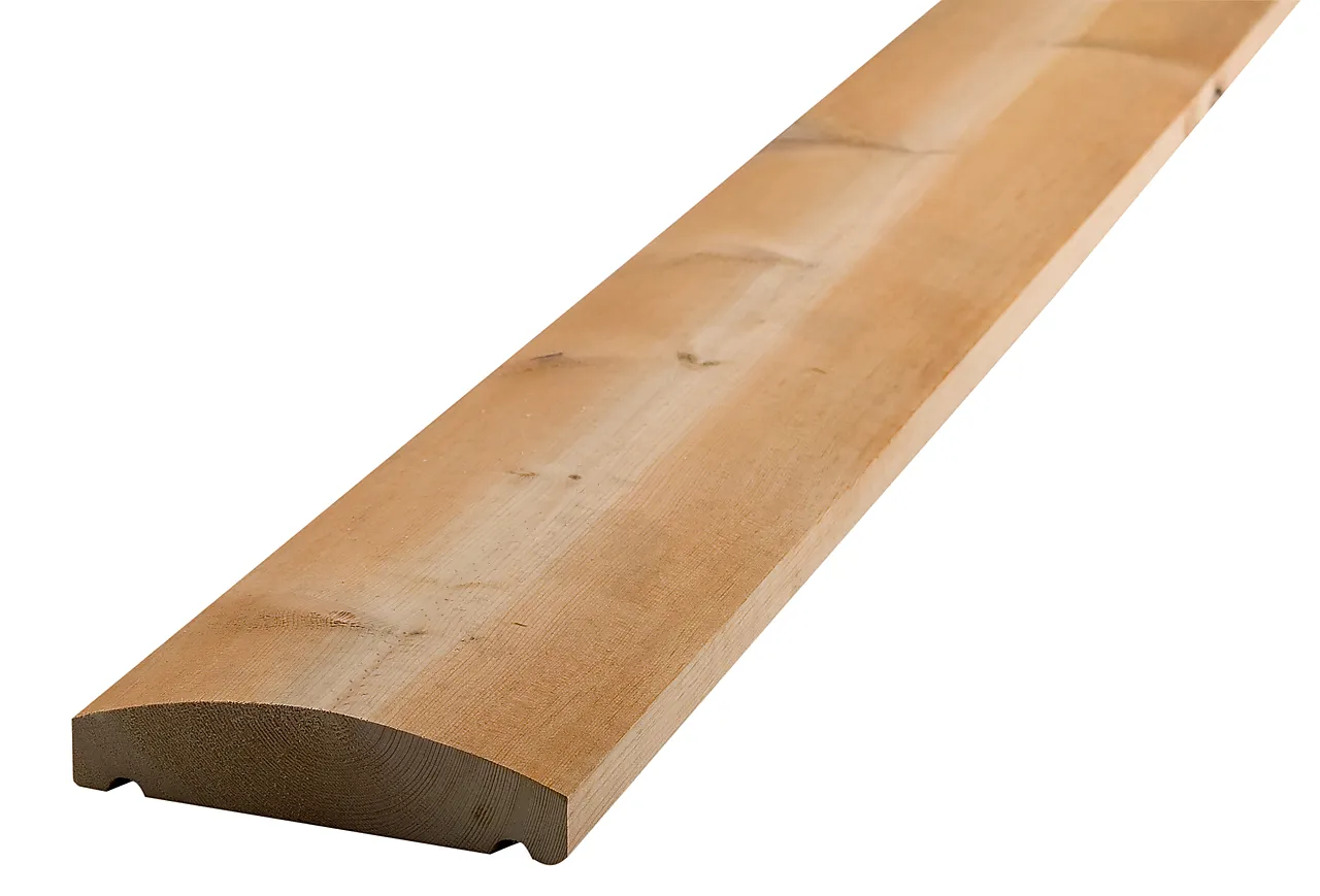 Altanrekke rund 34x145 mm furu 3 sider grunnet frostrøyk Altanrekke rund 34x145 mm furu 3 sider grunnet frostrøyk