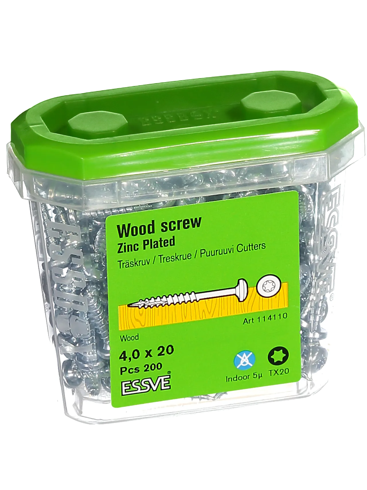 Treskrue innvendig panhode 4x20 mm 200 stk null - 4x20 - 2 - Miniatyr