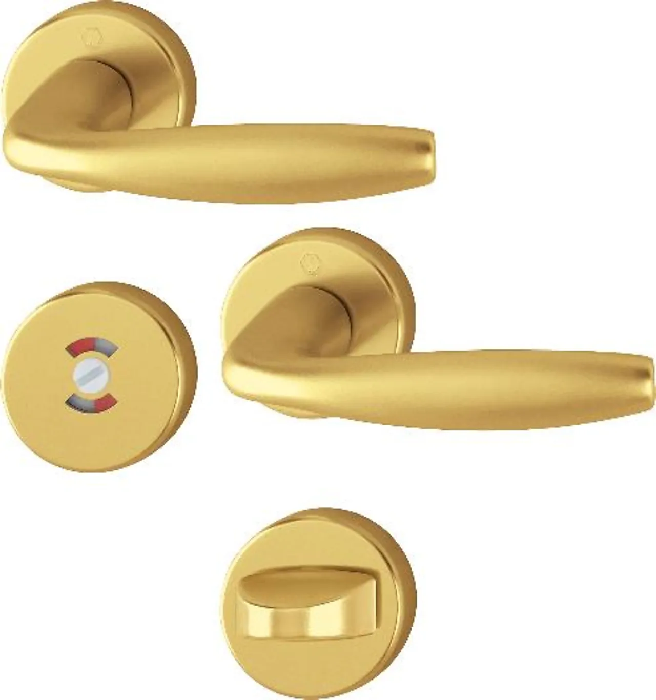 Dørhåndtak  wc new york gold Dørhåndtak  wc gull