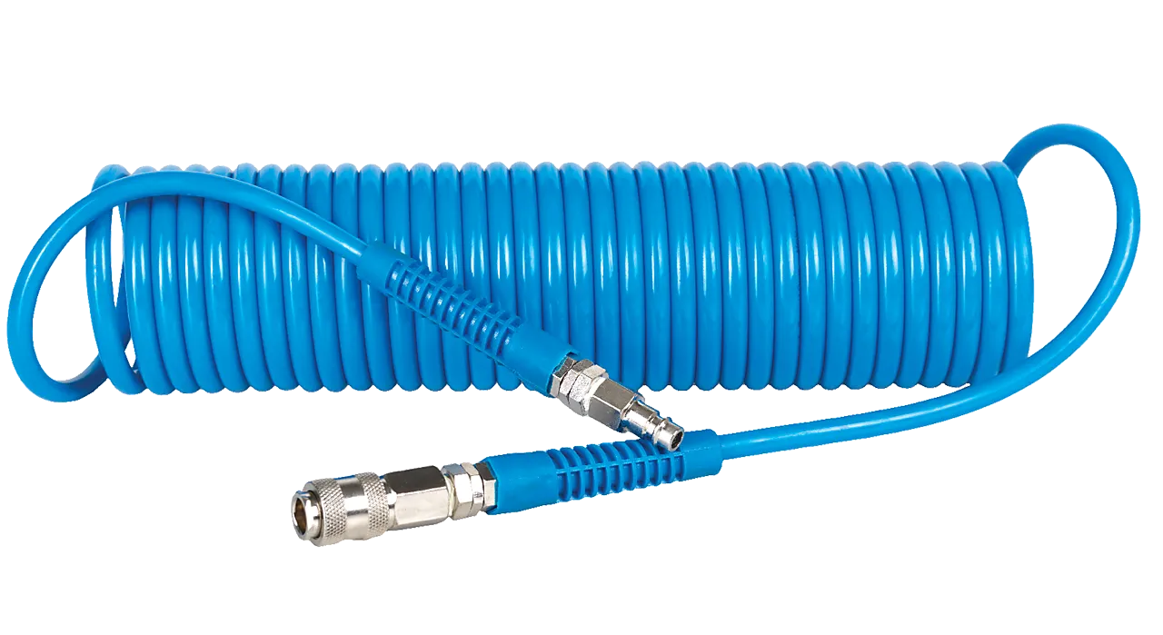 KOMPRESSORSLANGE PU 10M SPIRAL KOMBMFT EURONIPPEL/KOMBIKUPLING KOMPRESSORSLANGE PU 10M SPIRAL KOMBMFT EURONIPPEL/KOMBIKUPLING