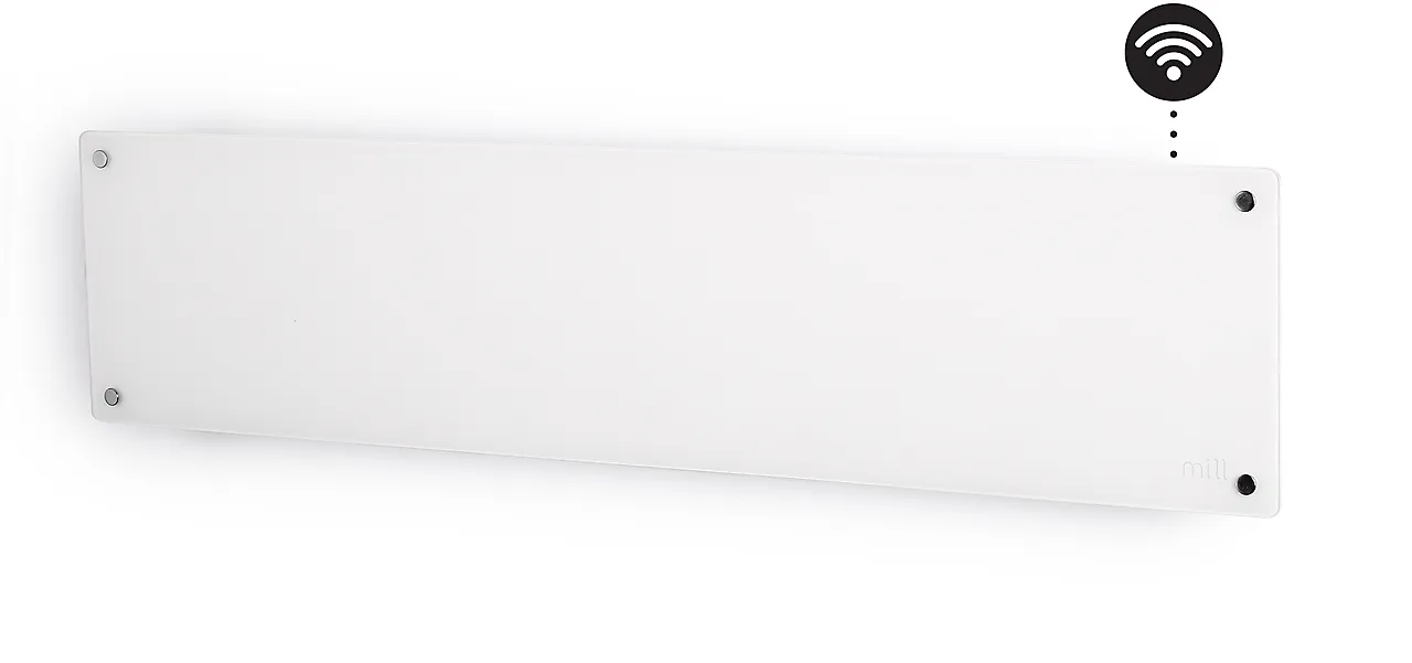 Mill panelovn glass WiFi Gen 4 850W hvit
