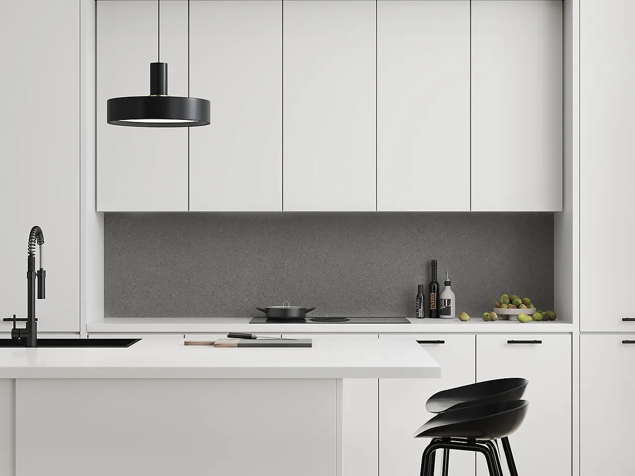 Fibo Kjøkkenplate Grey Terrazzo Høytrykkslaminat 10x620x580 mm null - null - 2 - Miniatyr