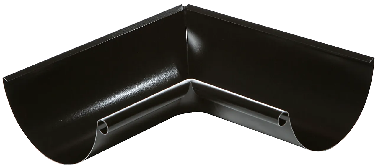 Vinkel innv stål sort 150mm takrenne isola