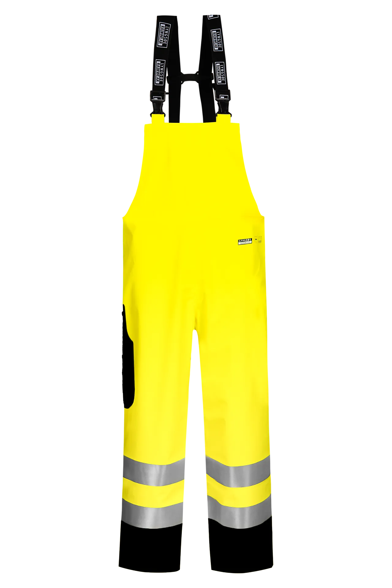 Regnbukse med seler gul str S Regnbukse med seler gul str S