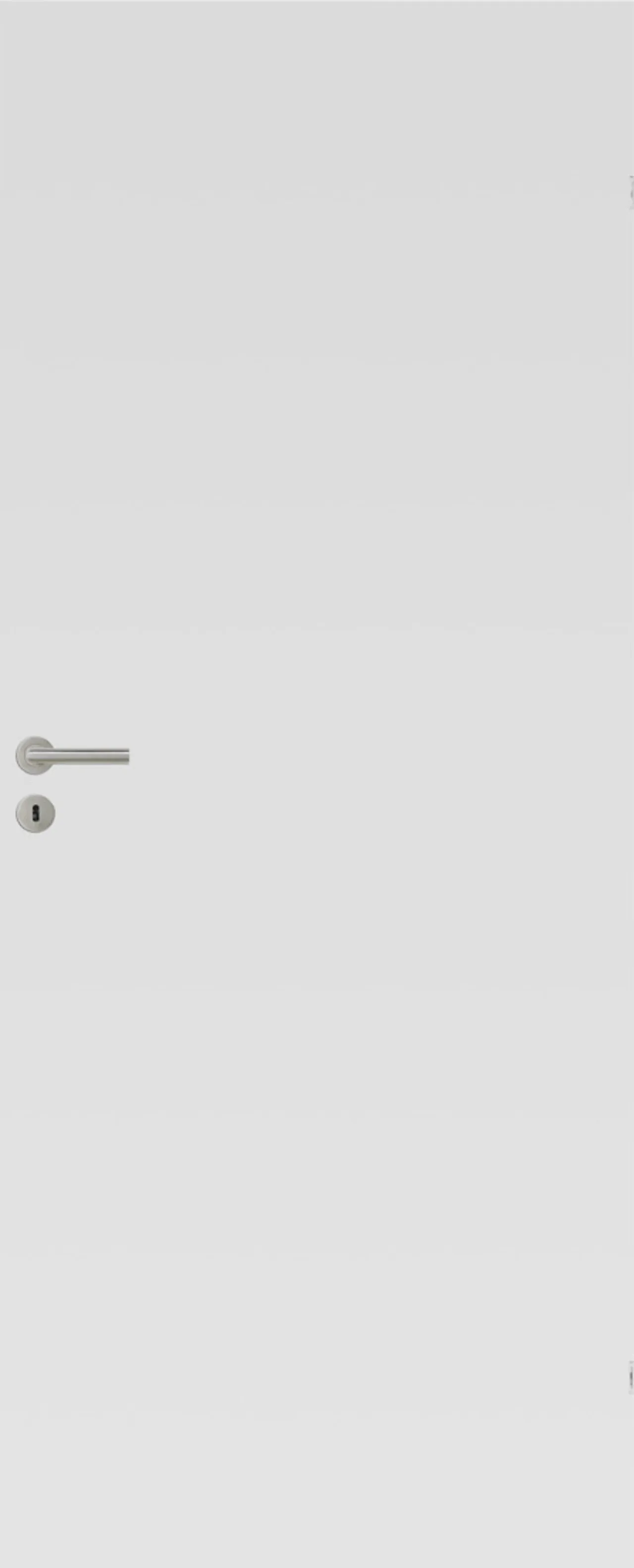 Innerdør sand slett hvit 9x21 dørblad u/karm