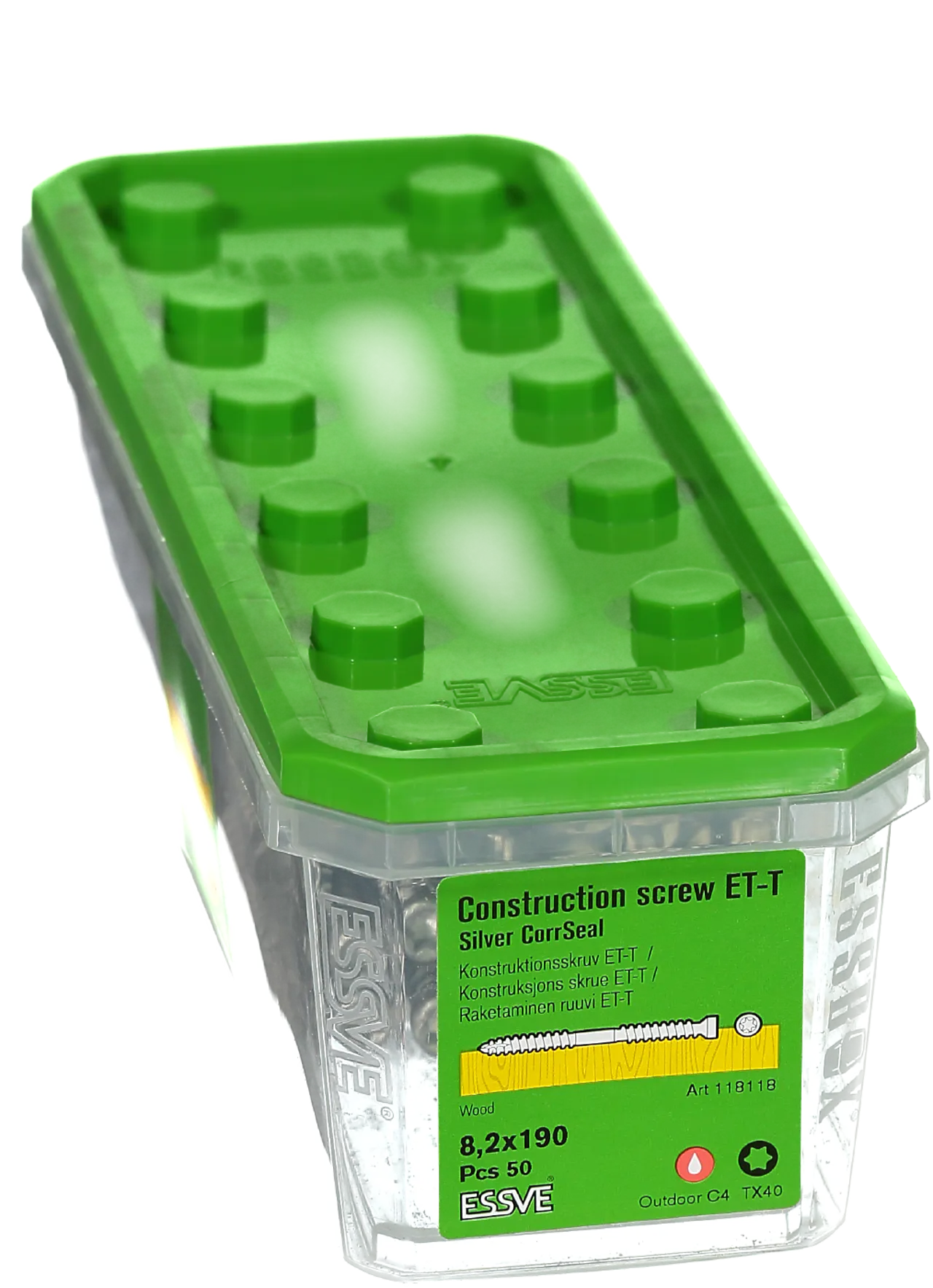 Konstr.skrue et-t 8,2x190 corrseal 50 stk null - null - 2 - Miniatyr