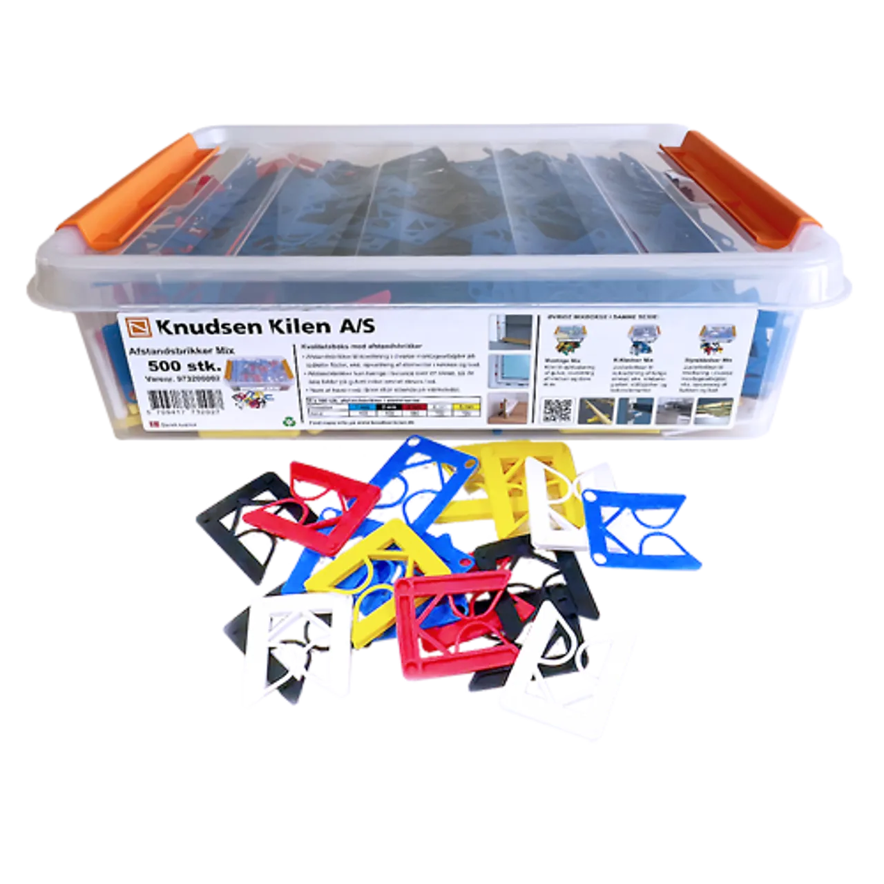 Avstandbrikker Rationelle mix box plastboks á 500 stk Avstandbrikker Rationelle mix box plastboks á 500 stk