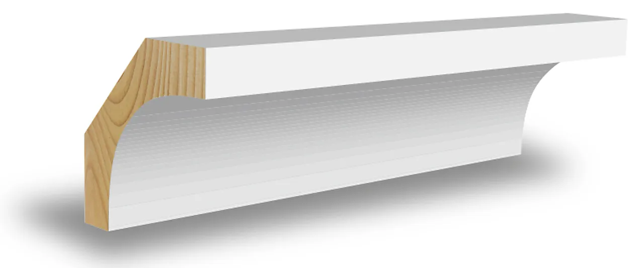 Taklist furu hulkil hvit bomull S0502-Y 20x69x4400 mm Taklist furu hulkil hvit bomull S0502-Y 20x69x4400 mm