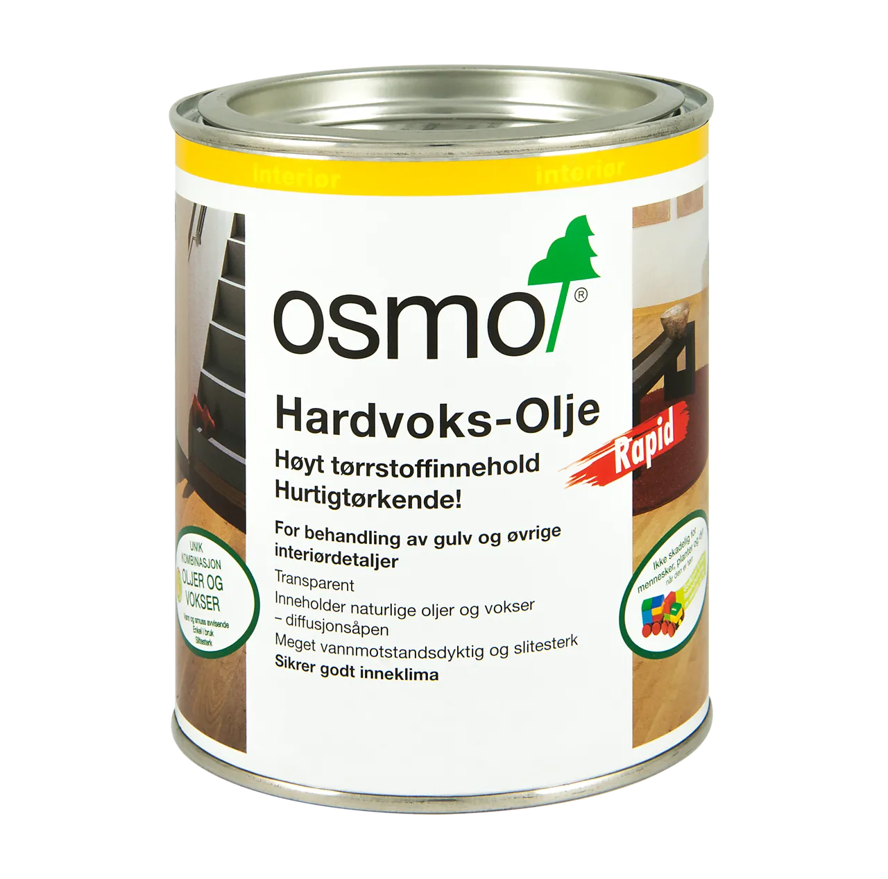 Hardvoksolje Rapid 3232 silkematt 0,75 liter Hardvoksolje Rapid 3232 silkematt 0,75 liter