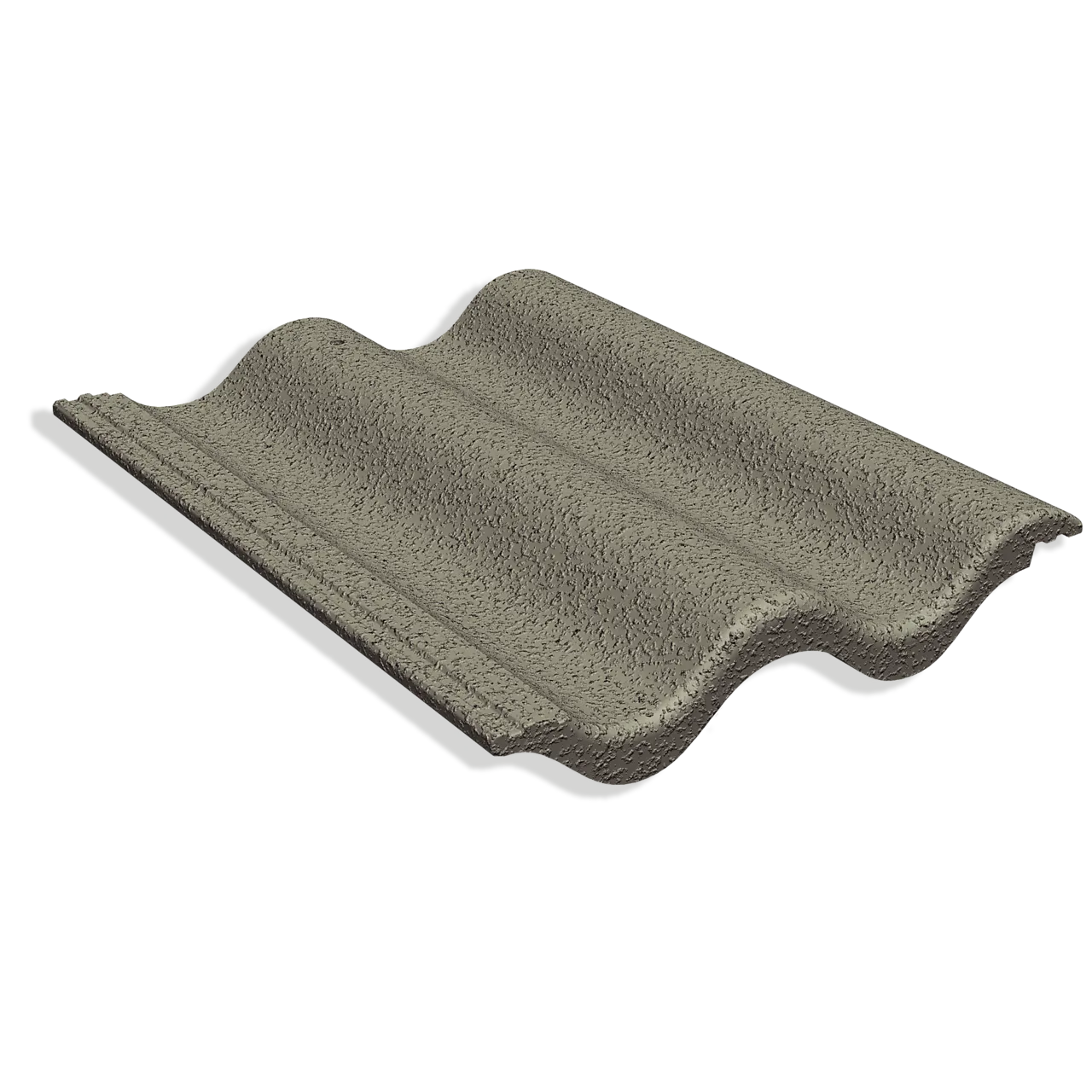 Takstein palema struktur mellomgrå dobbelkrum ru