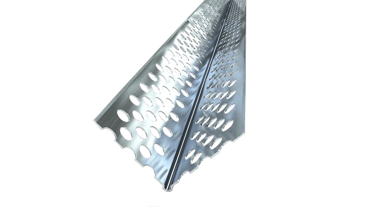 Hjørnebeslag gips utvendig hjørne 29x29x3000 mm Hjørnebeslag gips utvendig hjørne 29x29x3000 mm